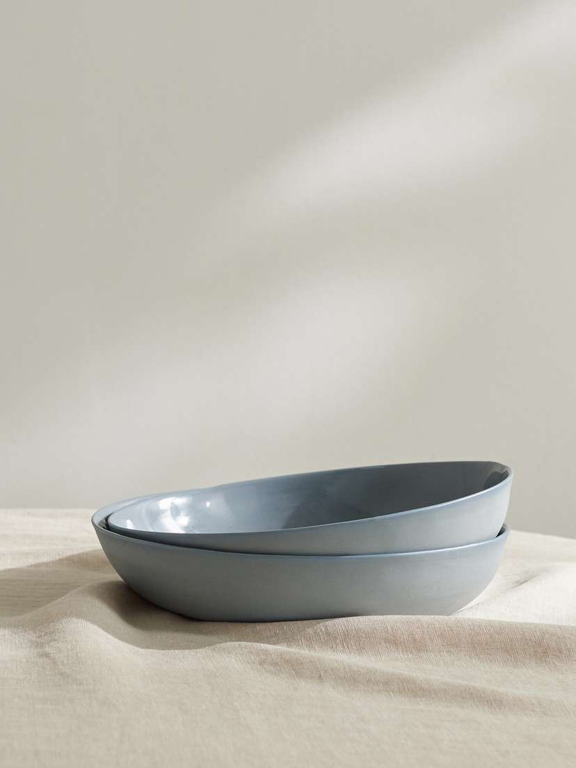 Mud Australia + Net Sustain Pebble Set Of Two Medium Porcelain Bowls
