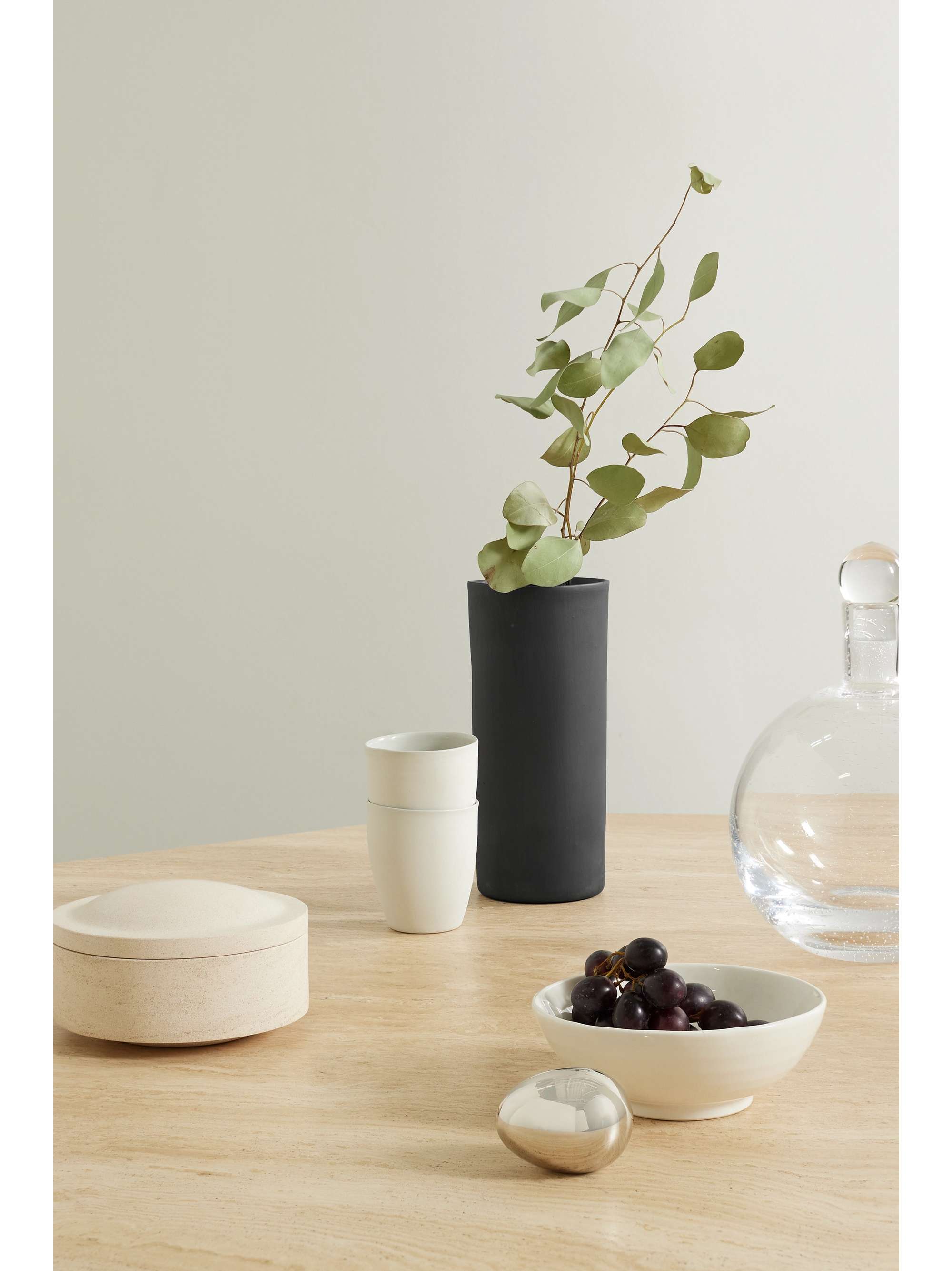 MUD AUSTRALIA + NET SUSTAIN Round medium porcelain vase NETAPORTER