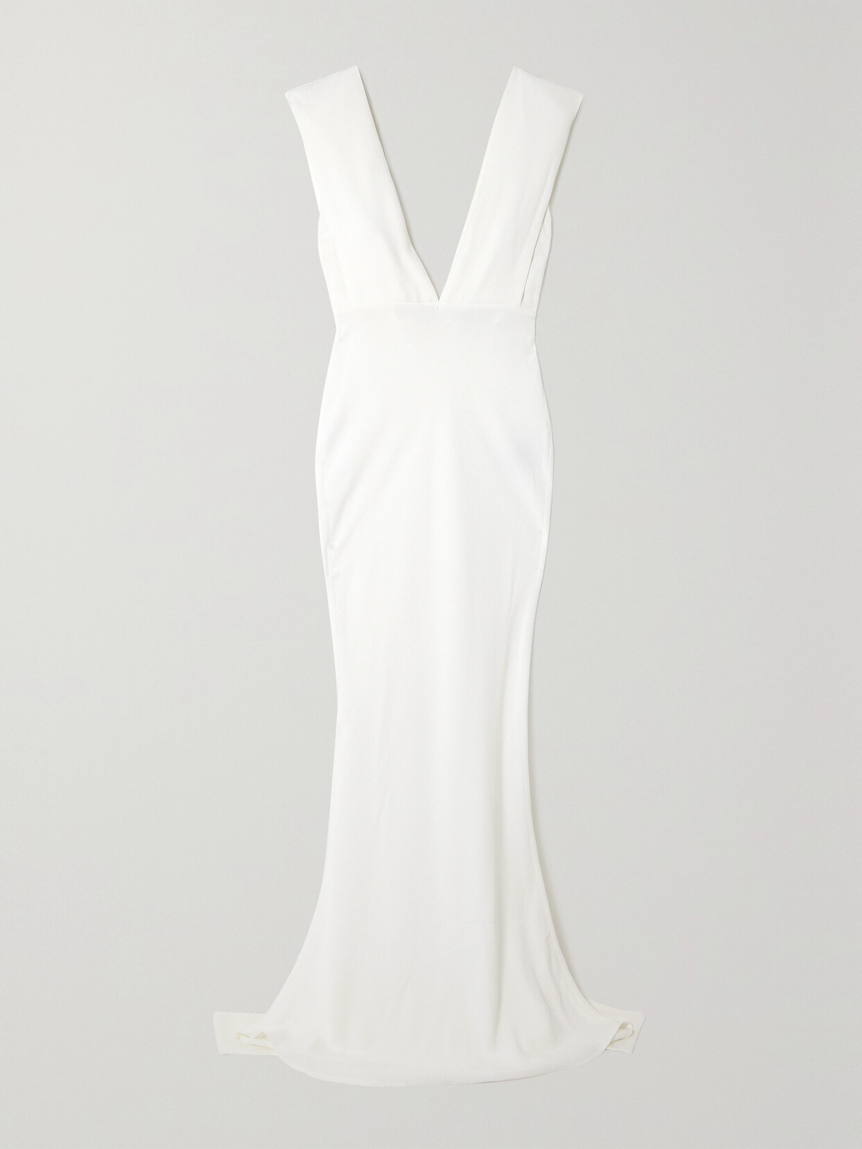 16arlington Sina Cape-effect Crepe Gown In White