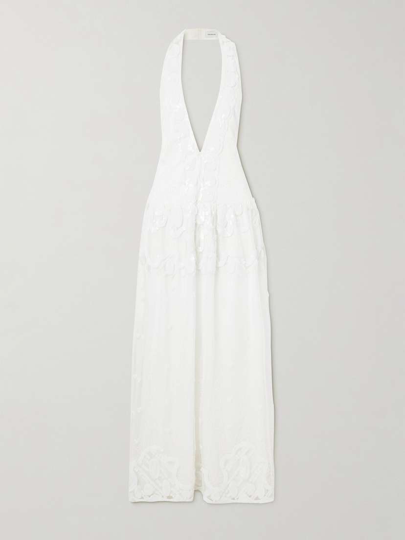 16Arlington Salina Open-back Sequined Tulle Gown - UK 12