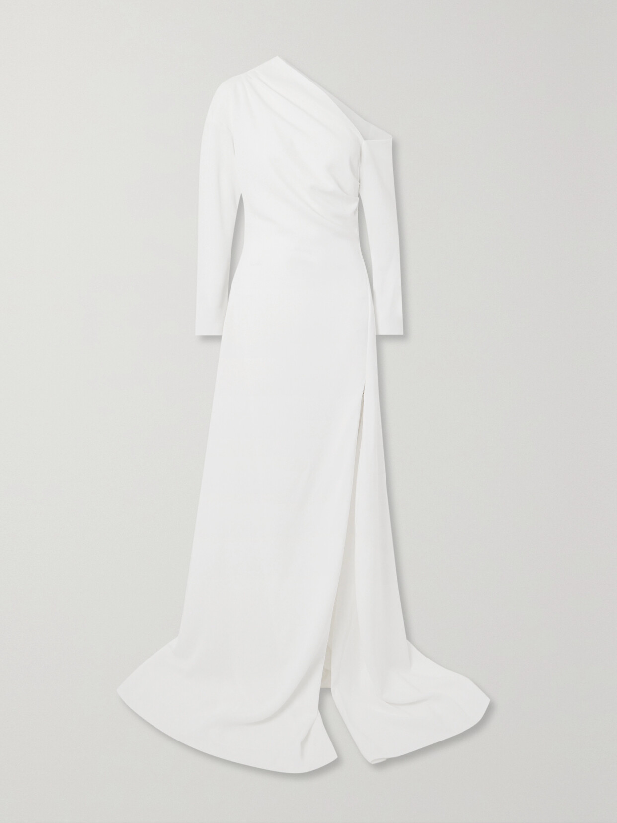 16ARLINGTON - Adelaide One-shoulder Crepe Gown - White