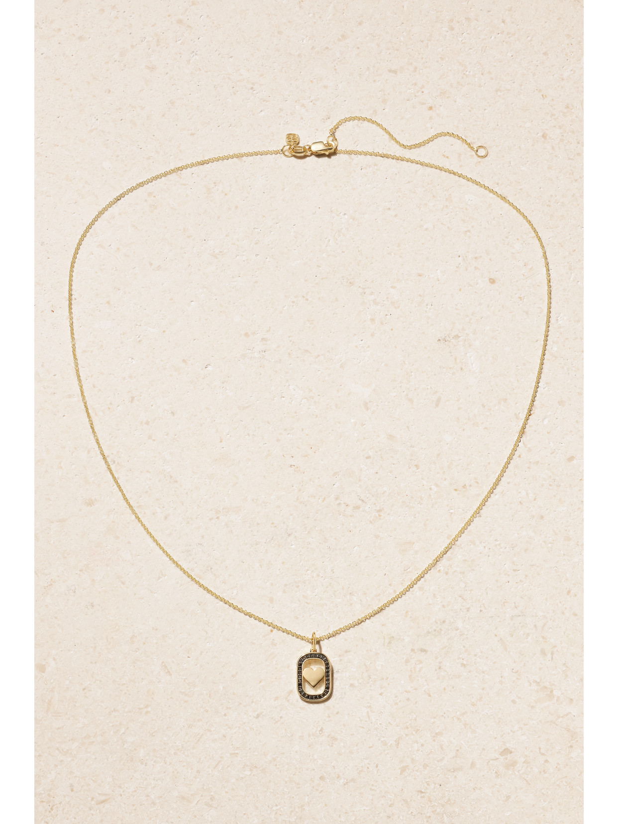 Sydney Evan Large Heart Open Icon 14-karat Gold Diamond Necklace In Gold