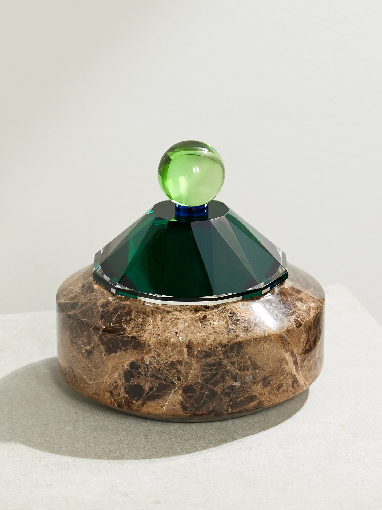 Reflections Copenhagen Apple Marble And Crystal Bonbonniere In Brown