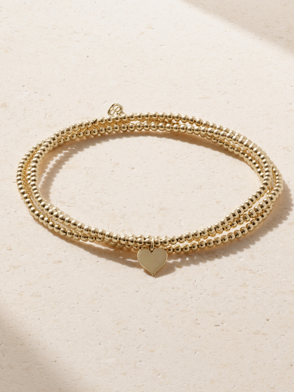 Sydney Evan Tiny Pure Heart 14-karat Gold Bracelet