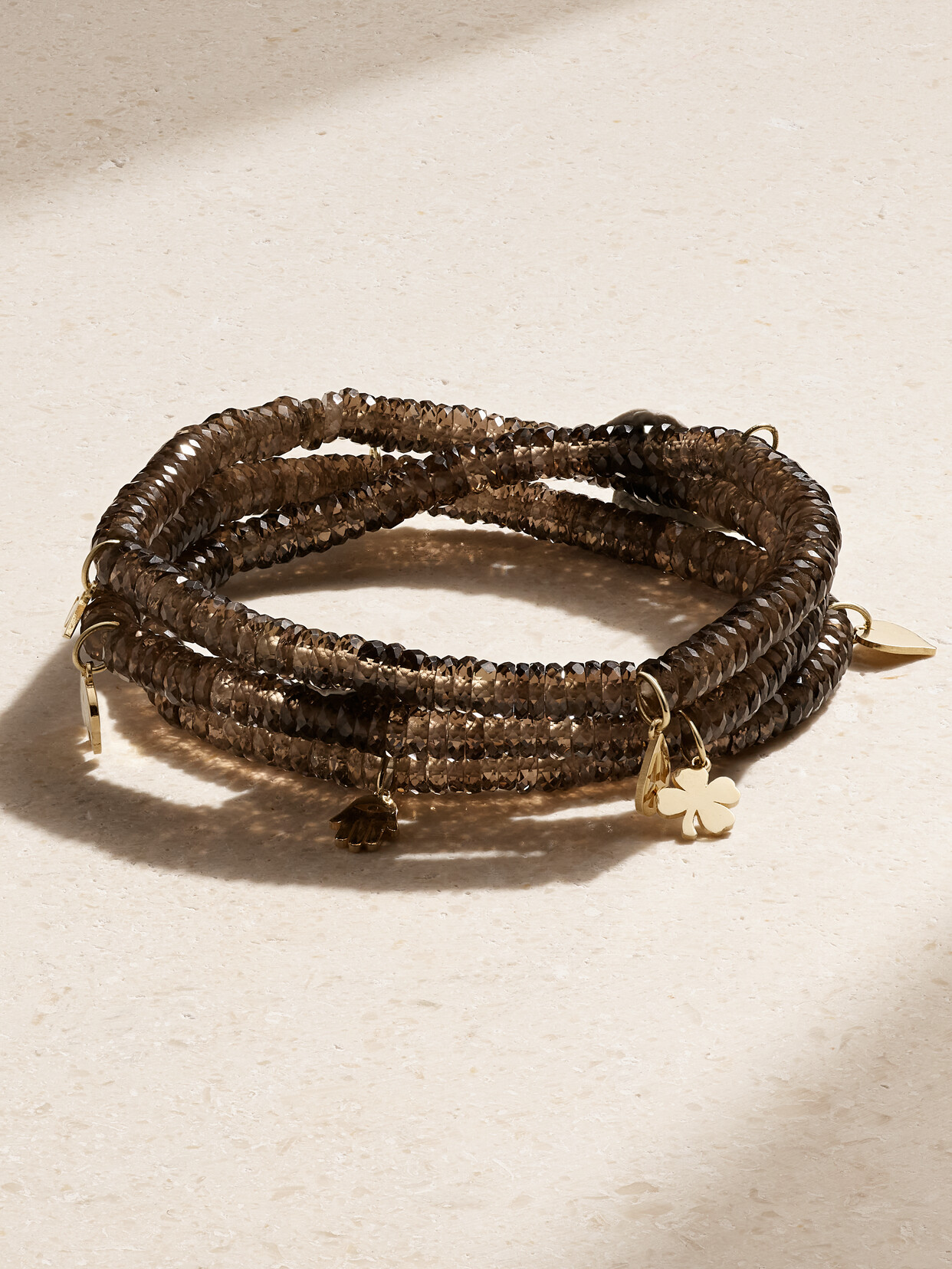 Sydney Evan Triple Wrap 14-karat  Topaz Bracelet