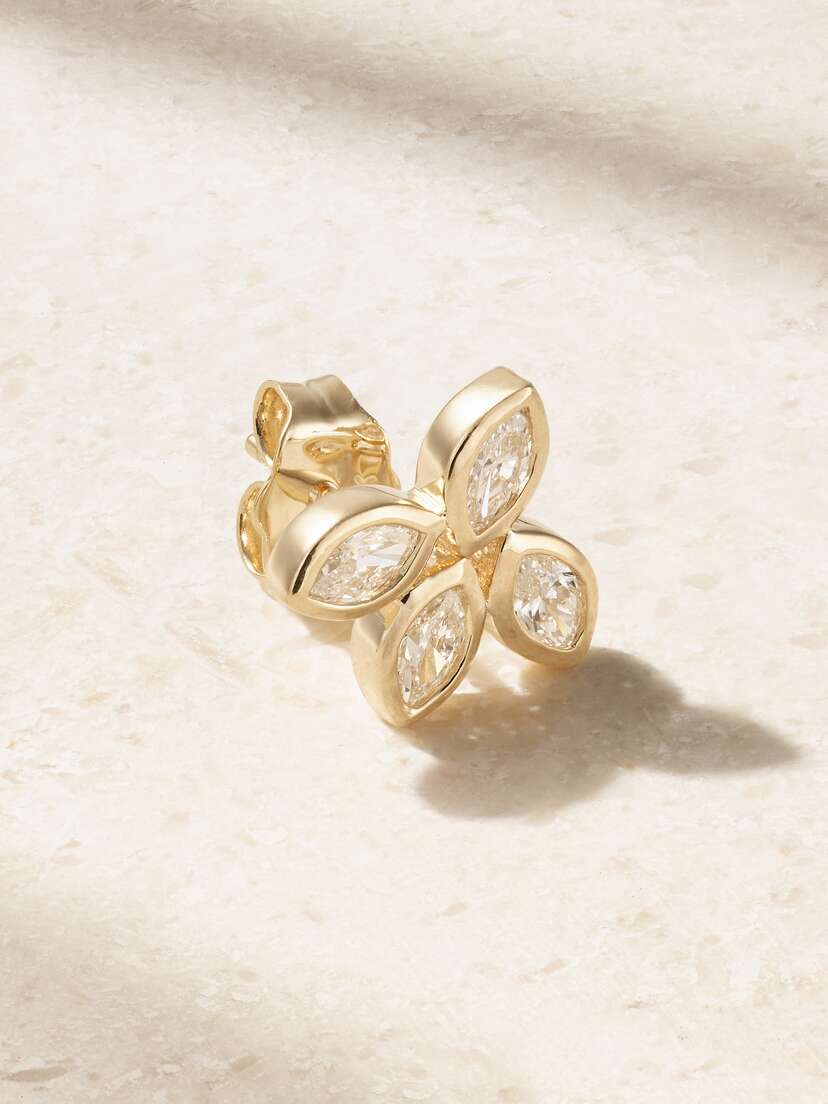 Sydney Evan 14-karat Gold Diamond Single Earring