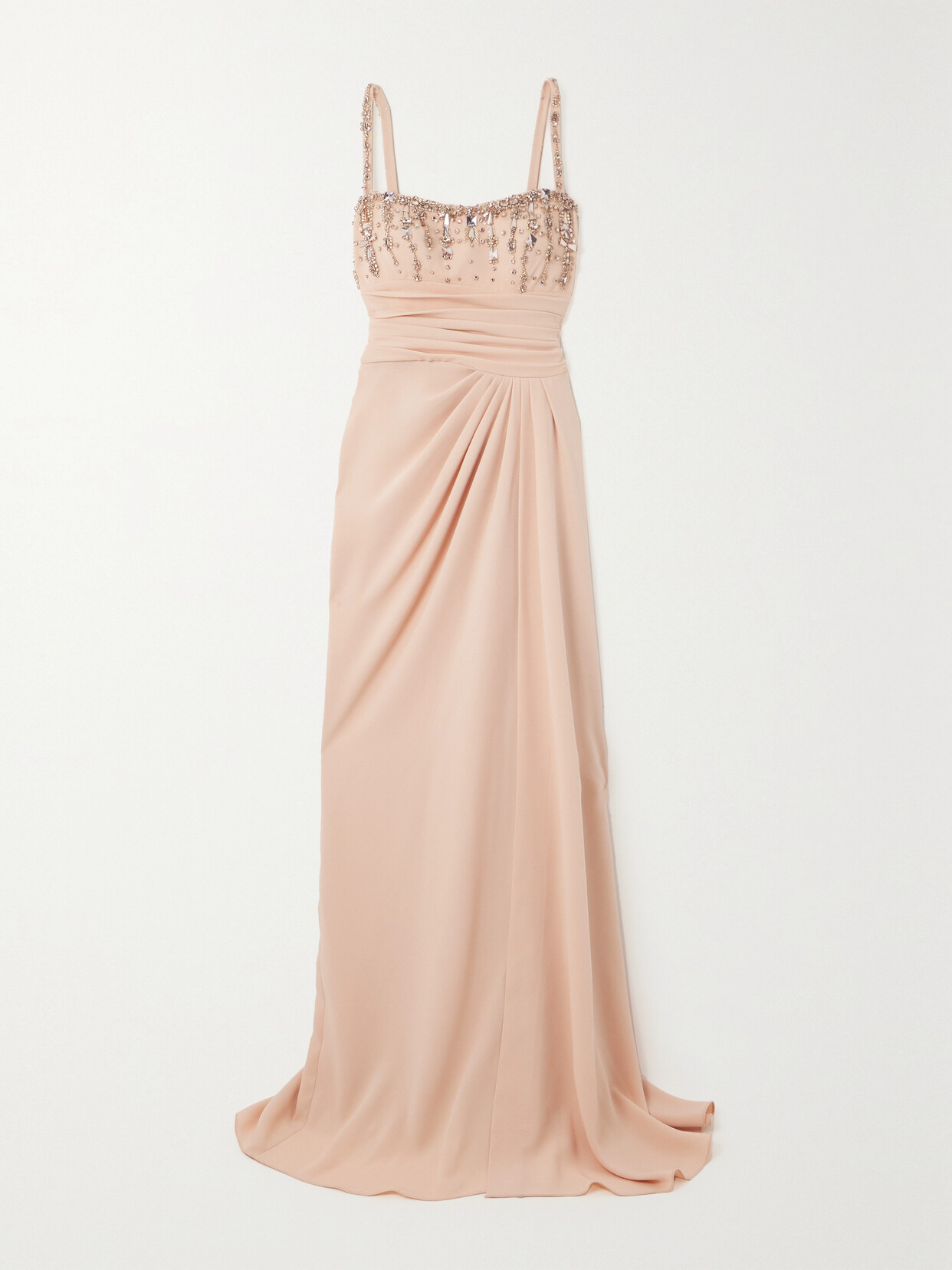 Zuhair Murad - Crystal-embellished Draped Cady Gown - Cream