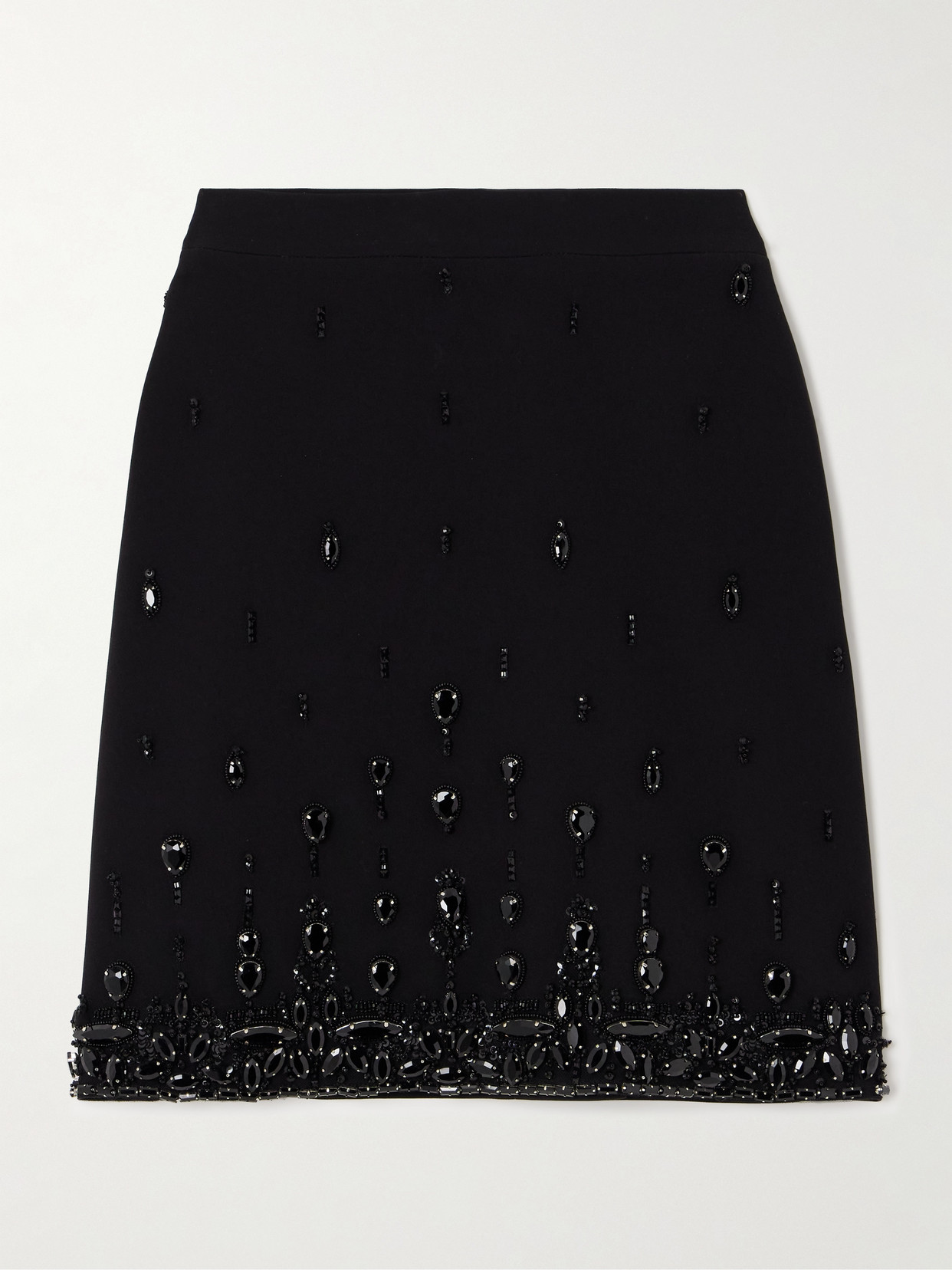 Zuhair Murad Embellished Cady Mini Skirt In Black