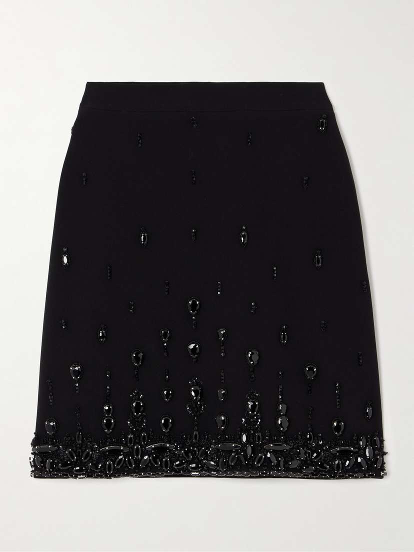 Zuhair Murad Embellished Cady Mini Skirt