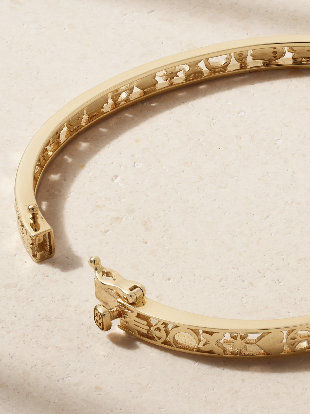 Sydney Evan Open Icon 14-karat Gold Bracelet In Gold