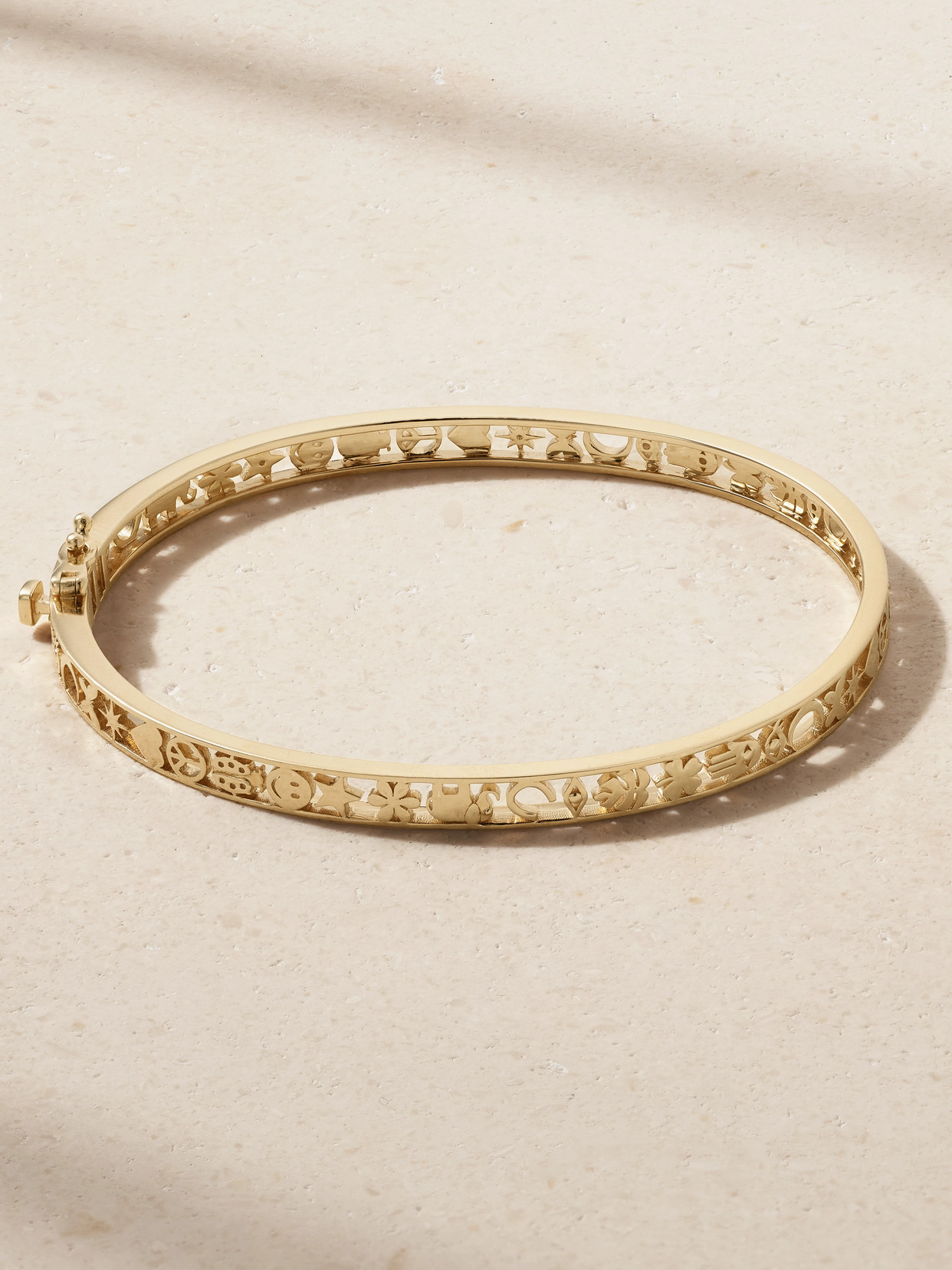 Sydney Evan Open Icon 14-karat Gold Bracelet