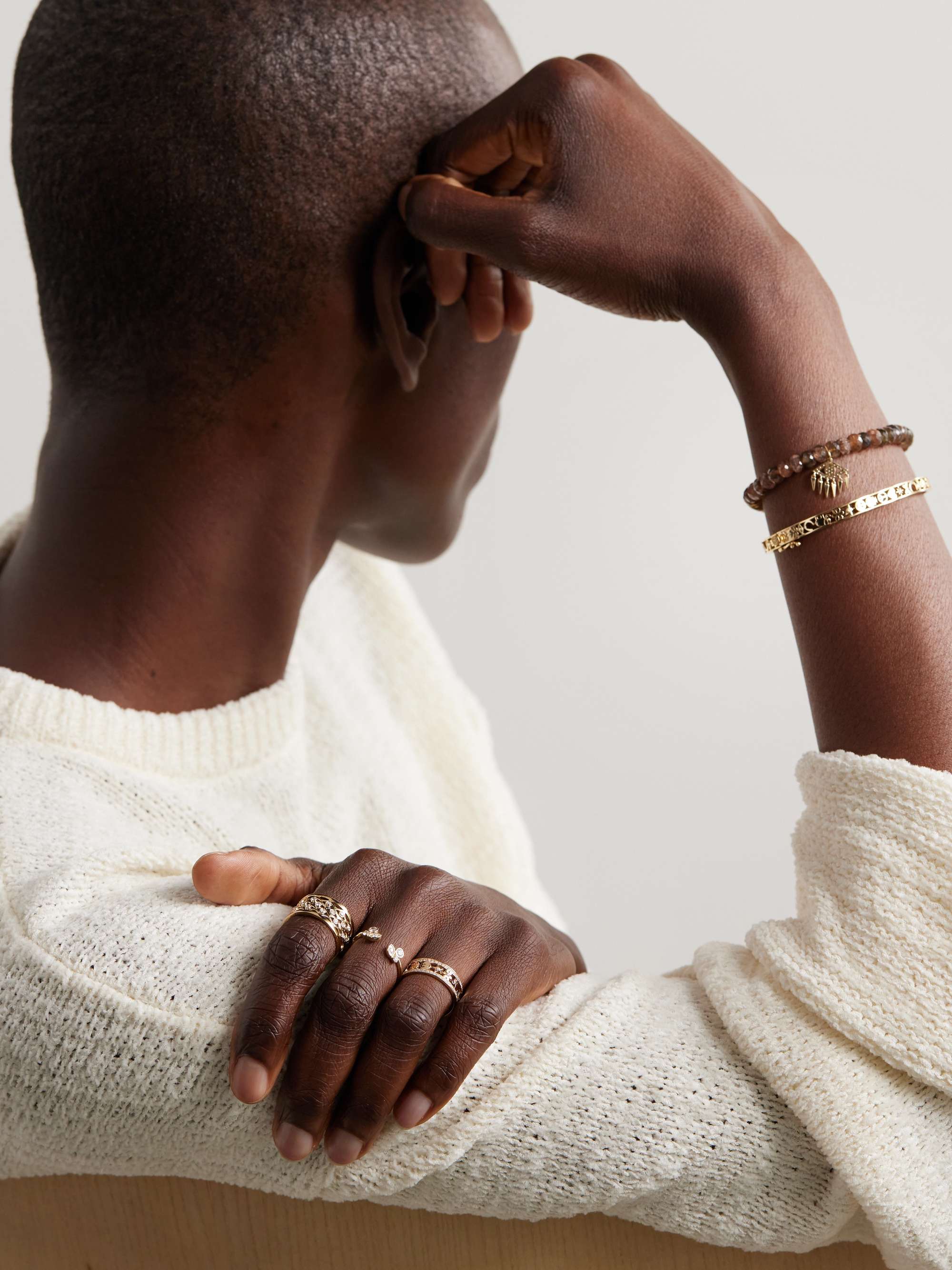 SYDNEY EVAN Icon 14-karat gold diamond ring