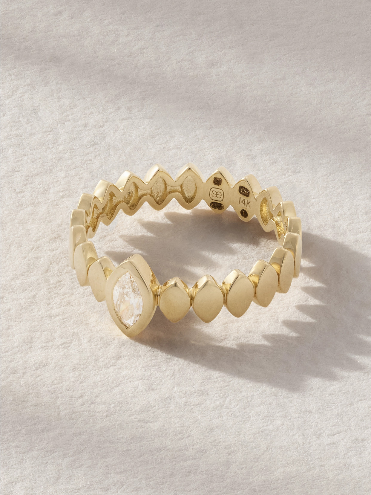 Sydney Evan - Eye 14-karat Gold Diamond Ring - 7