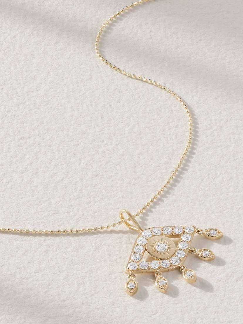 Sydney Evan 14-karat Gold Diamond Necklace