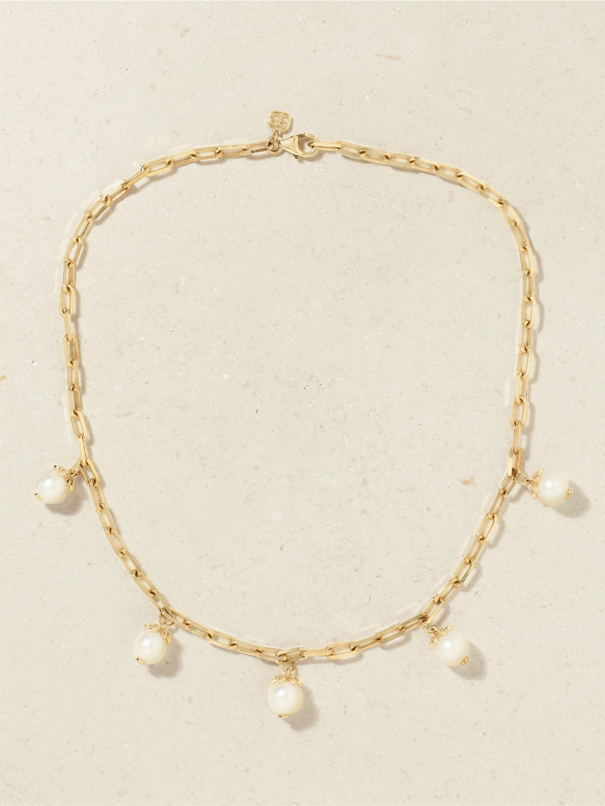 Sydney Evan 14-karat Gold, Pearl And Diamond Necklace