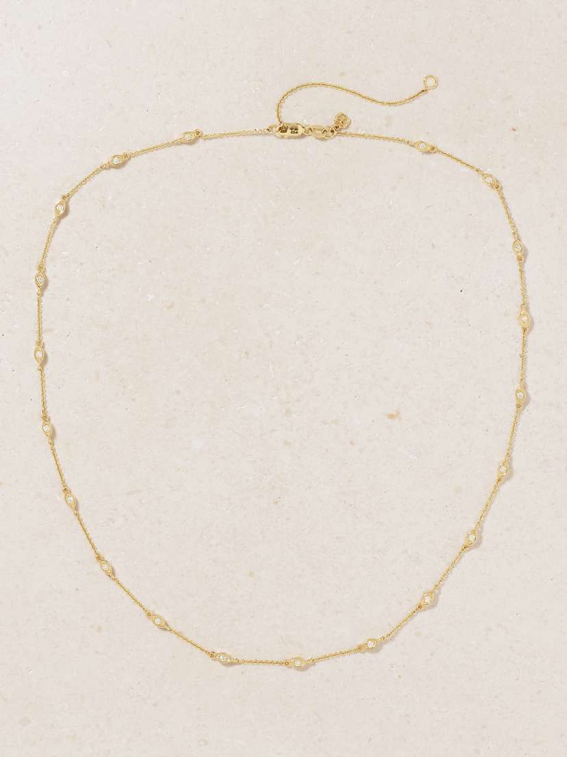 Sydney Evan 14-karat Gold Diamond Necklace