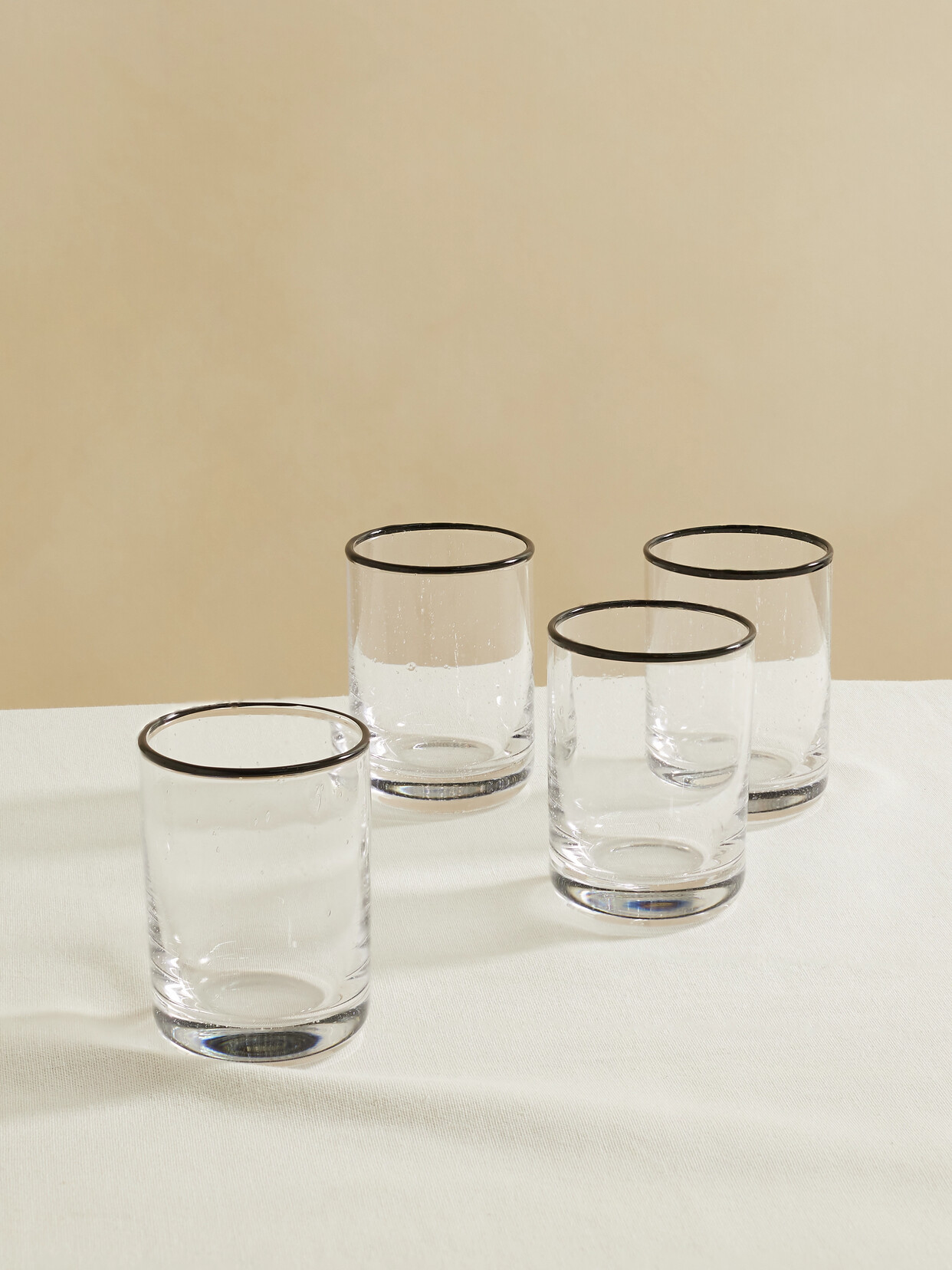 Louise Roe + Sophia Roe S.r. Collection Low Set Of Four Glasses In Neutrals