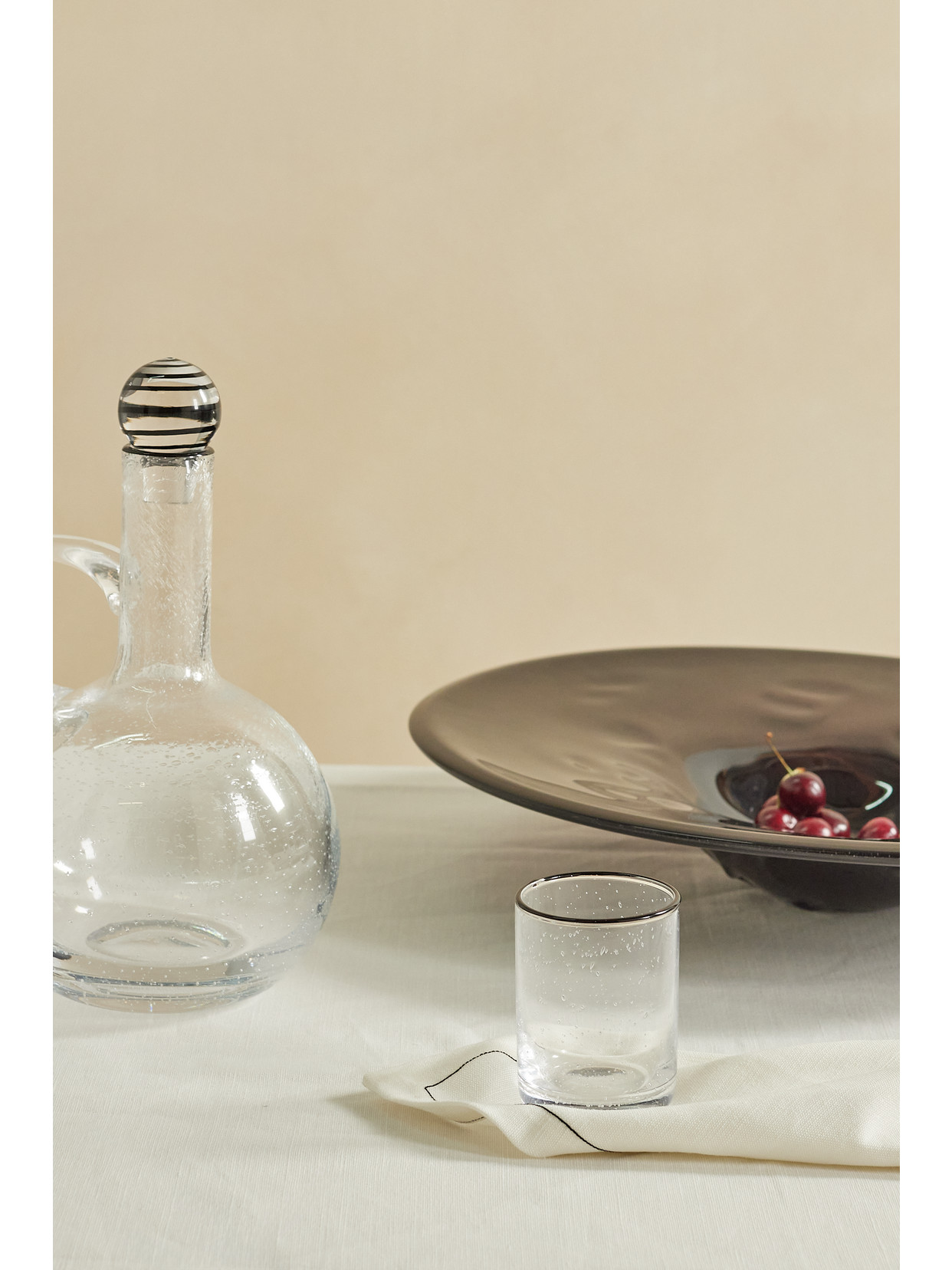 Louise Roe + Sophia Roe S.r. Collection Low Set Of Four Glasses In Neutrals