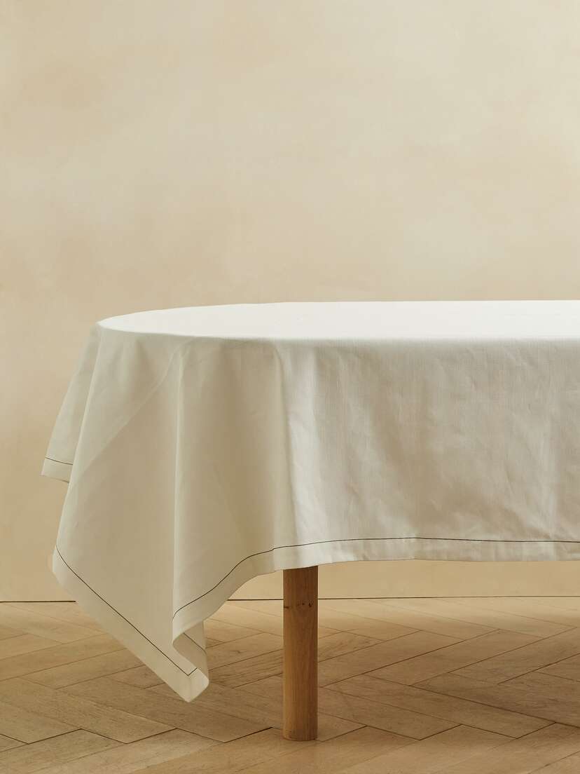 LOUISE ROE + Sophia Roe S.r Collection Embroidered Cotton And Linen-blend Table Cloth