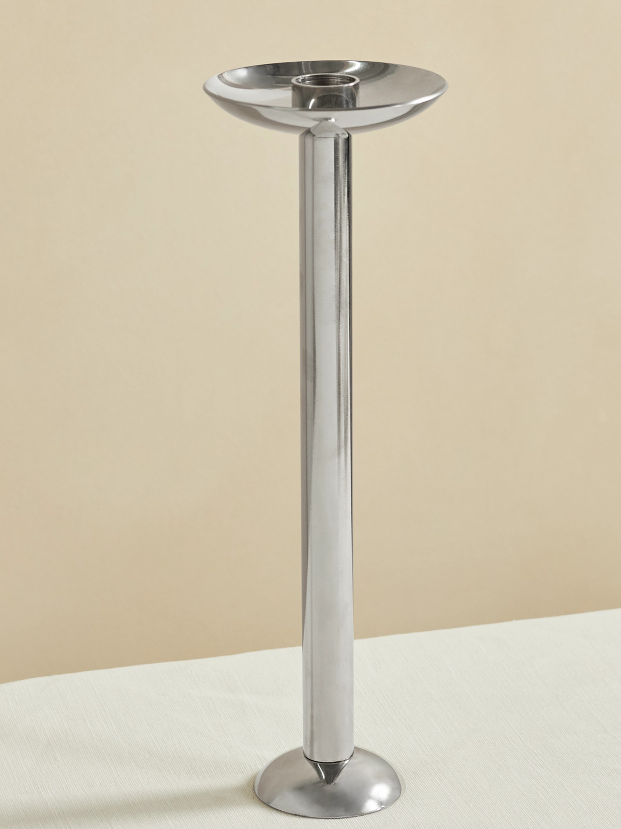 LOUISE ROE - Champagne Stainless Steel Candle Holder - Silver
