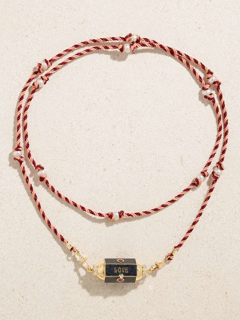 Marie Lichtenberg Love Is Blind Locket 18-karat Gold Multi-stone Necklace