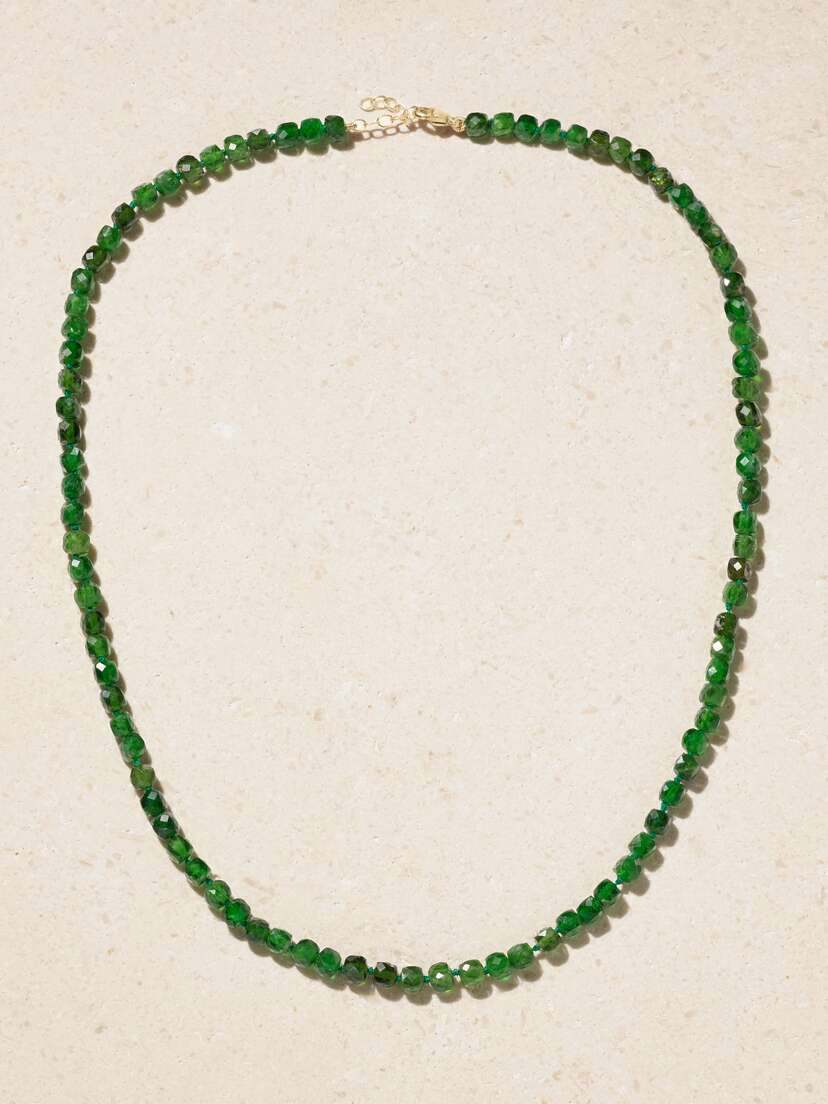 JIA JIA Cubist 14-karat Gold Chrome Diopside Necklace