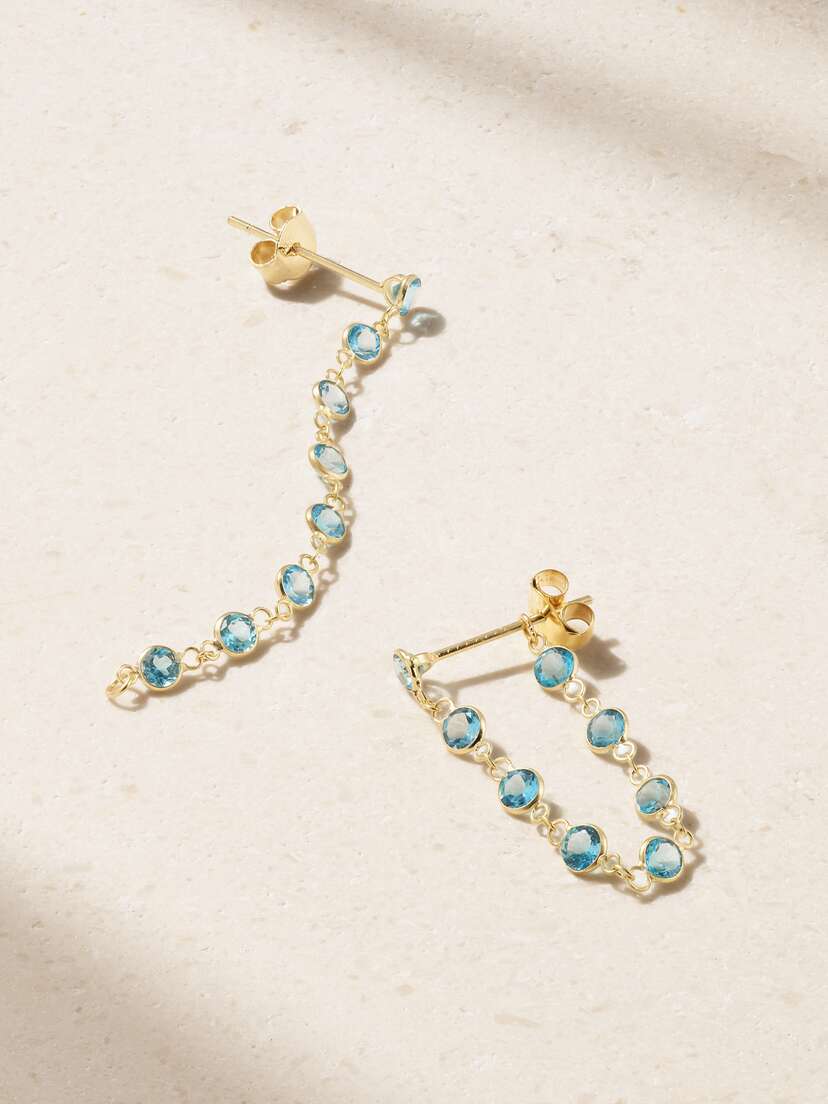 JIA JIA 14-karat Gold Topaz Earrings