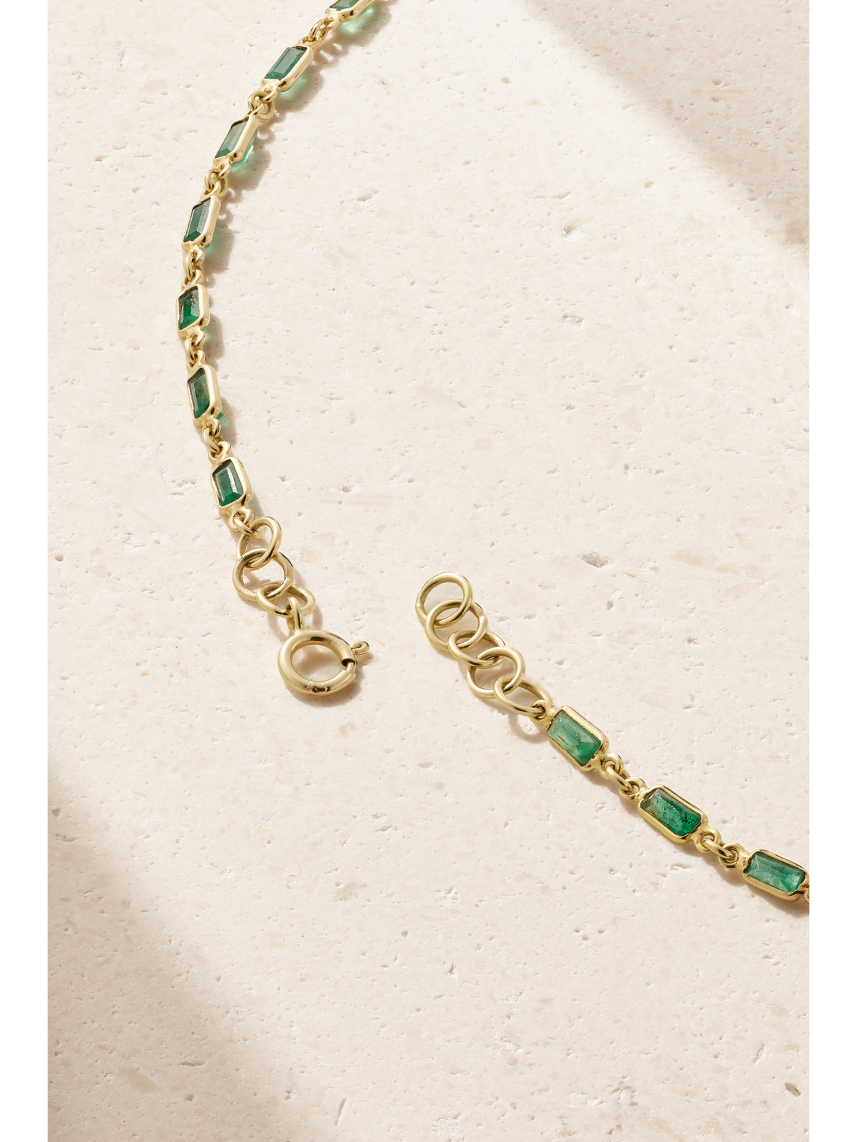 Jia Jia 14- Karat Gold Emerald Necklace In Green