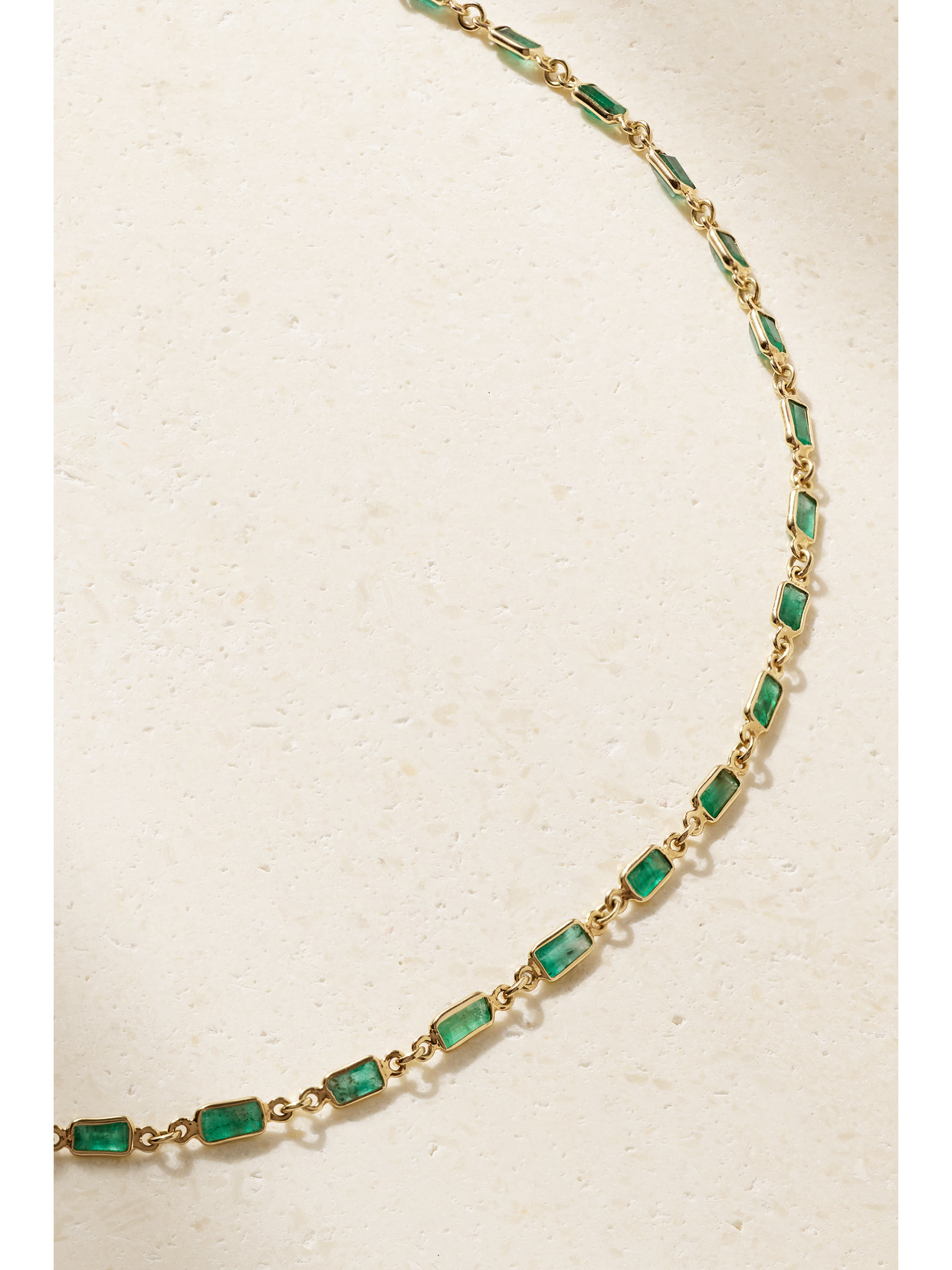 Jia Jia 14- Karat Gold Emerald Necklace In Green