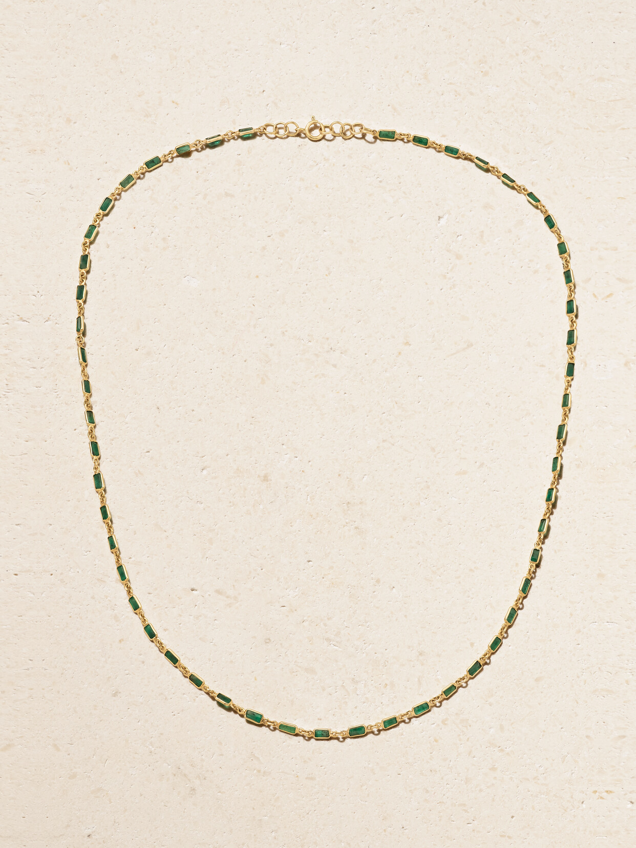 Jia Jia 14- Karat Gold Emerald Necklace In Green