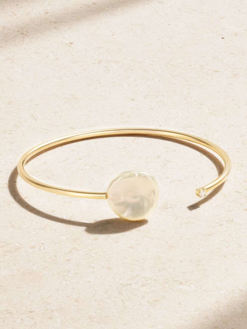 JIA JIA 14-karat Gold, Pearl And Diamond Cuff
