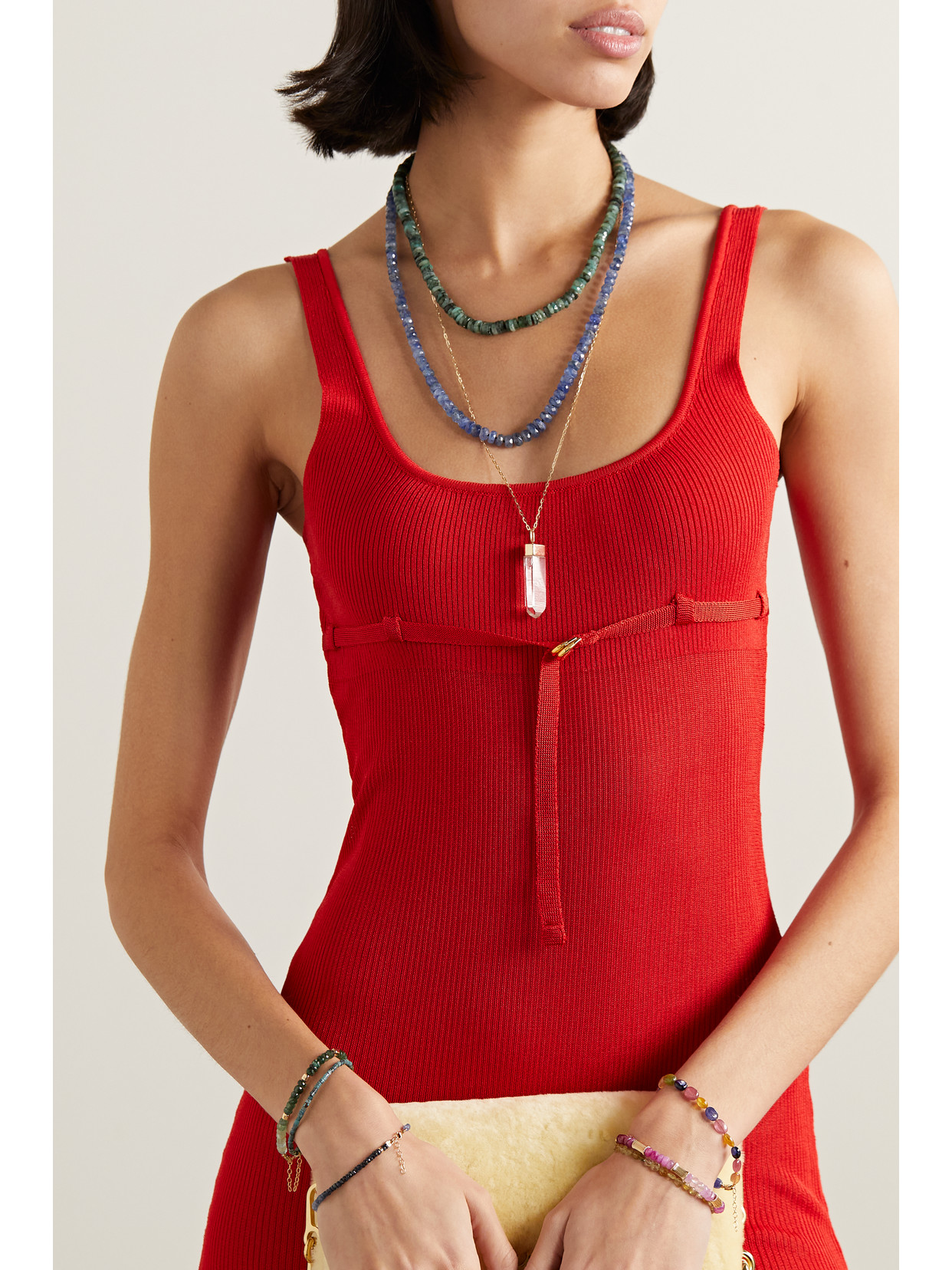 Jia Jia 14-karat Gold Crystal Necklace In Gold