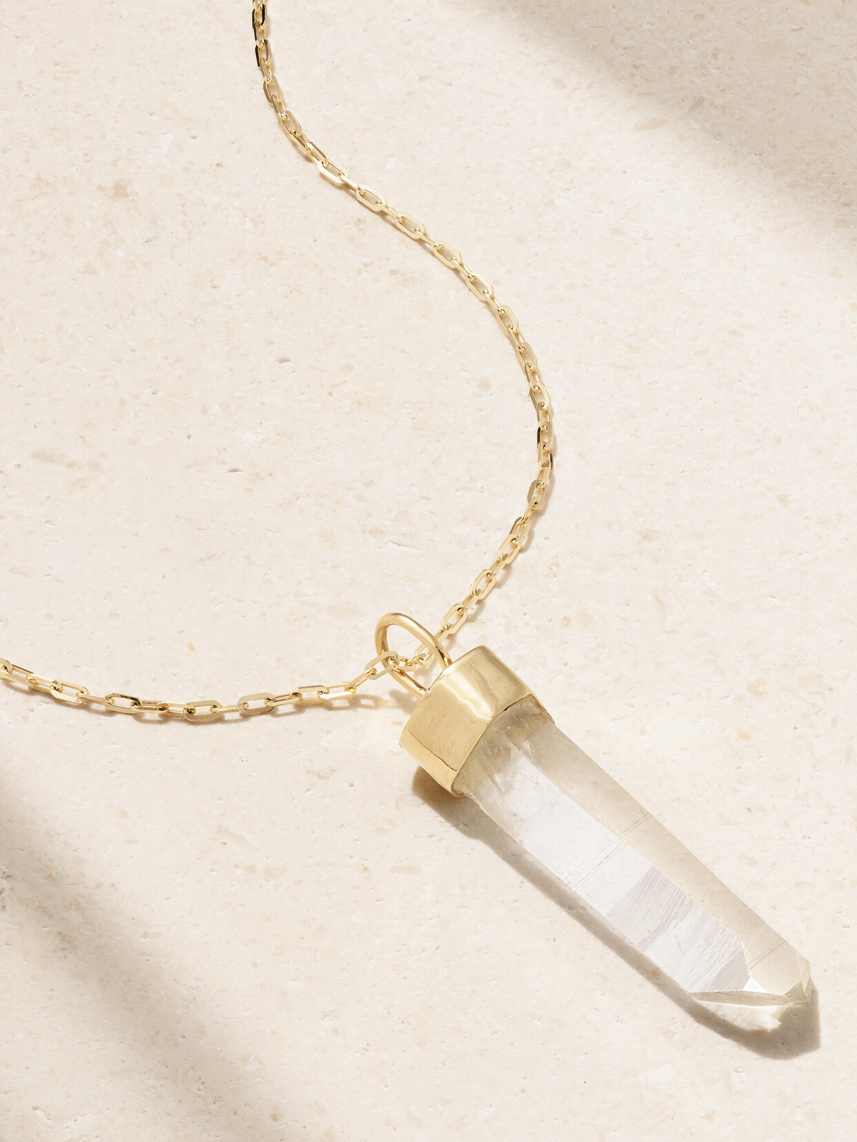 Jia Jia 14-karat Gold Crystal Necklace