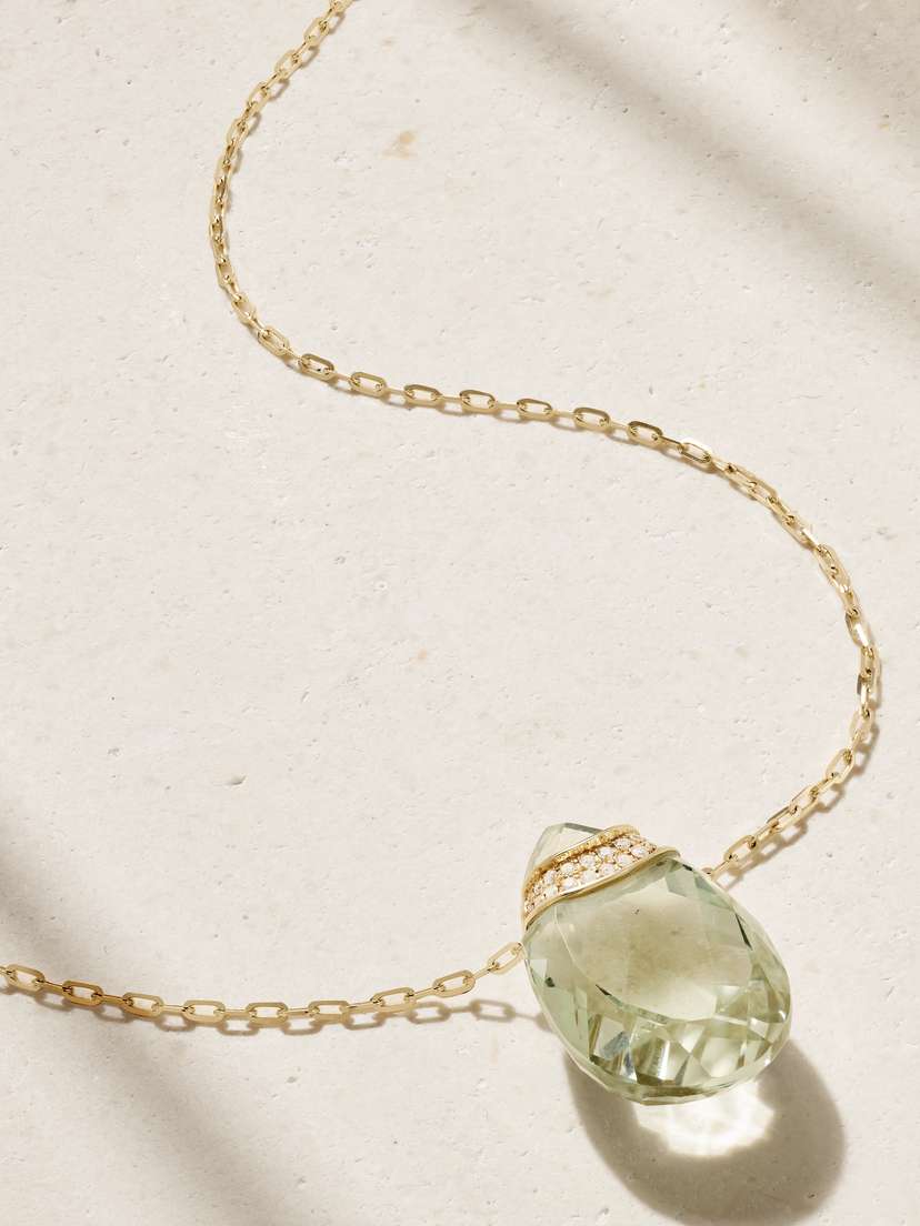 JIA JIA 14-karat Gold, Amethyst And Diamond Necklace