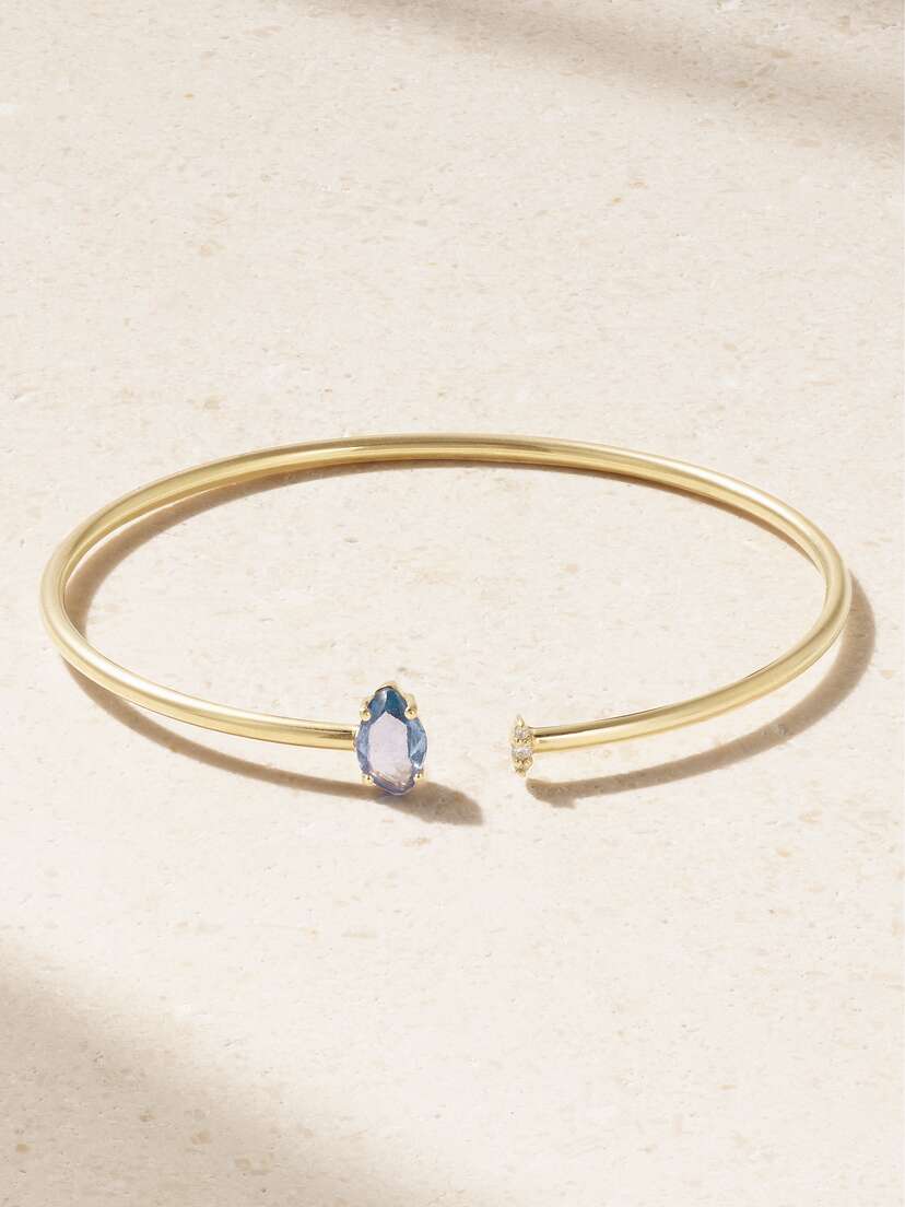 JIA JIA 14-karat Gold, Sapphire And Diamond Cuff