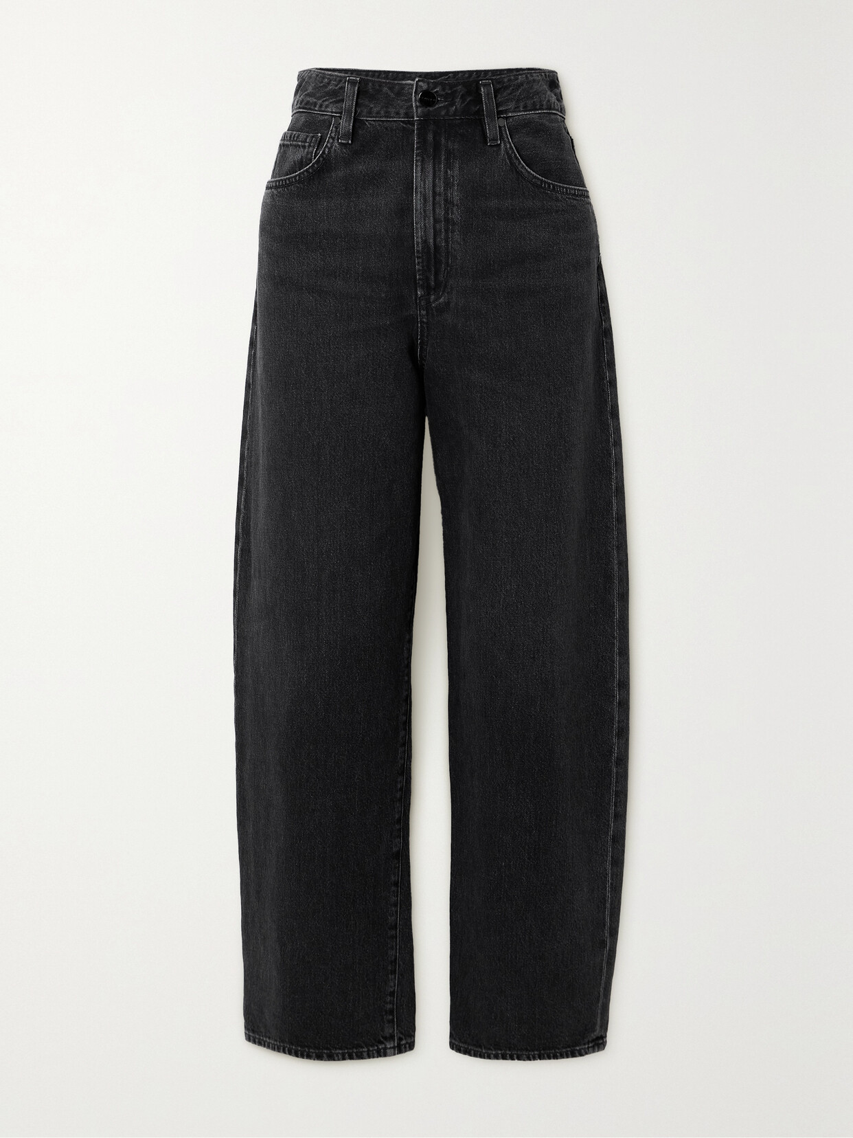 Goldsign The Astley High Rise Wide Denim Jeans In Schwarz