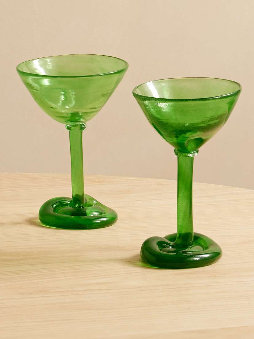 Completedworks Thaw Set Of Two Recycled-glass Martini Glasses