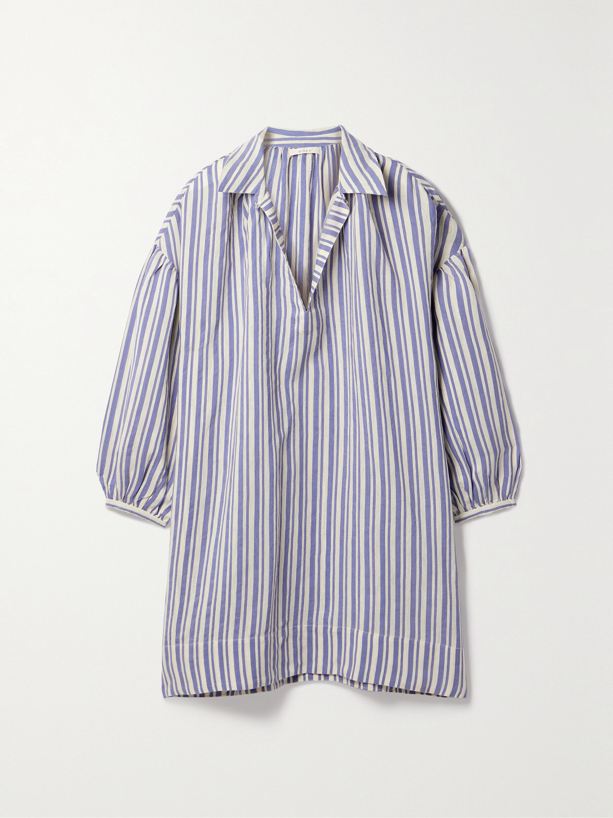 DÔEN - Marne Striped Silk-voile Mini Dress - Blue