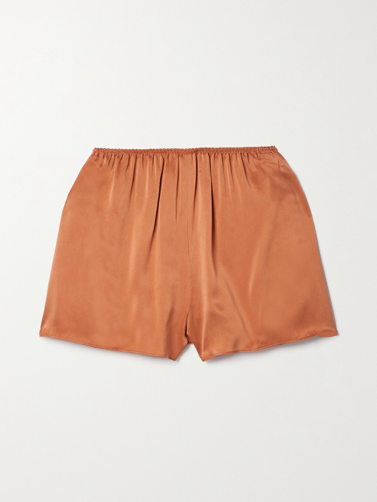 DÔEN - Loren Silk-satin Shorts - Orange