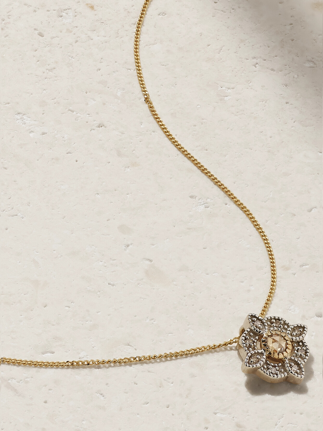 Pascale Monvoisin - Bettina 9-karat Gold, Sterling Silver And Diamond Necklace - One size