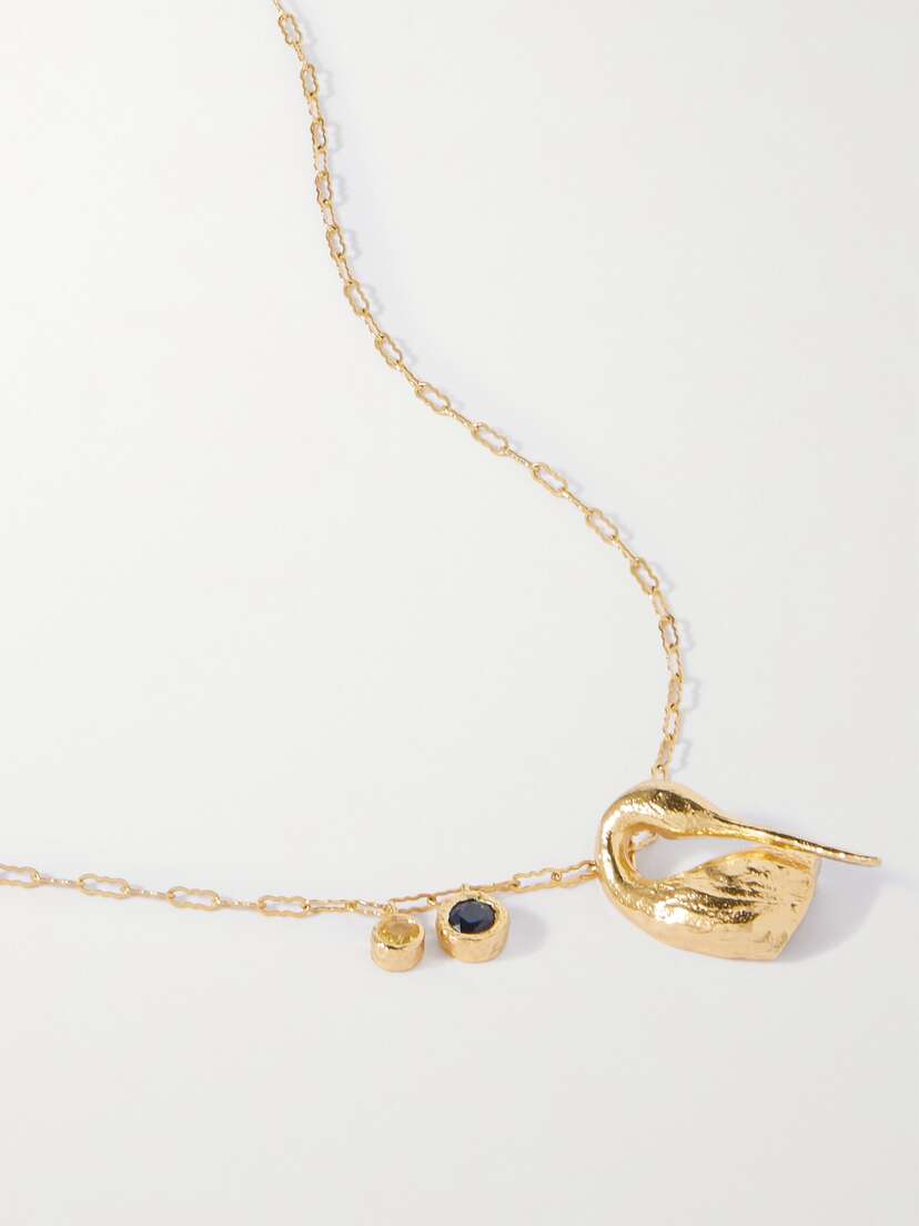 Pacharee Duo Gems Gold Vermeil Sapphire Necklace