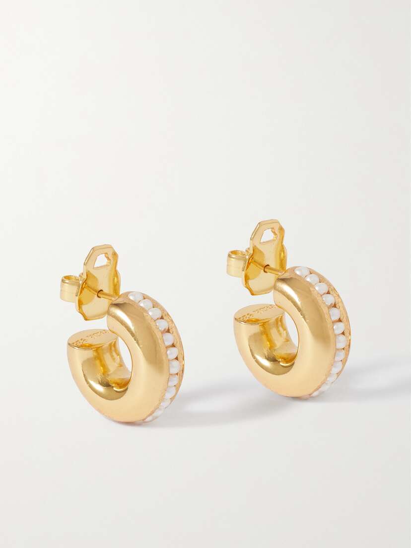 Pacharee Prado Medium Gold-plated Pearl Earrings