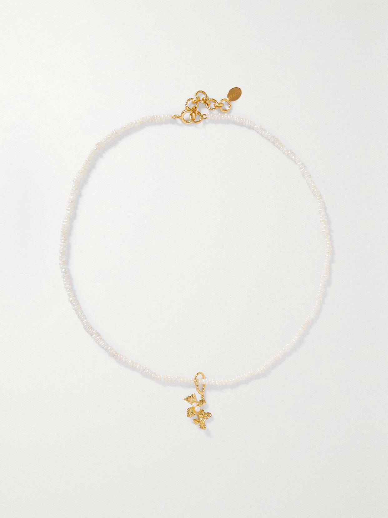 Pacharee Prado Gold-plated Pearl Necklace In White