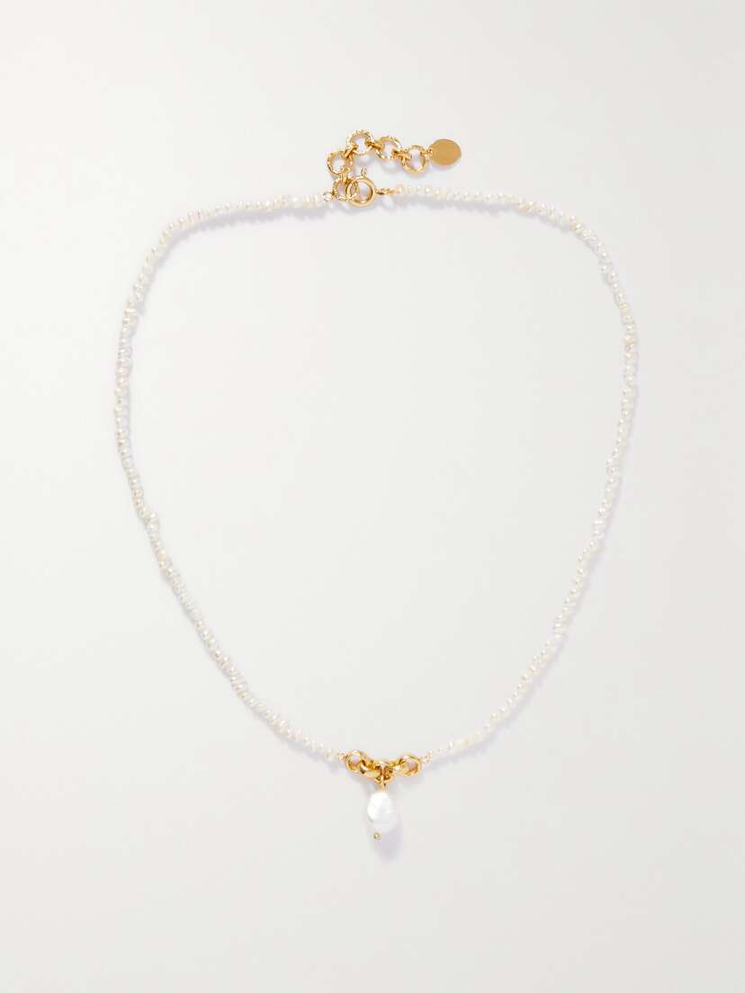 Pacharee Prado Gold Vermeil Pearl Necklace