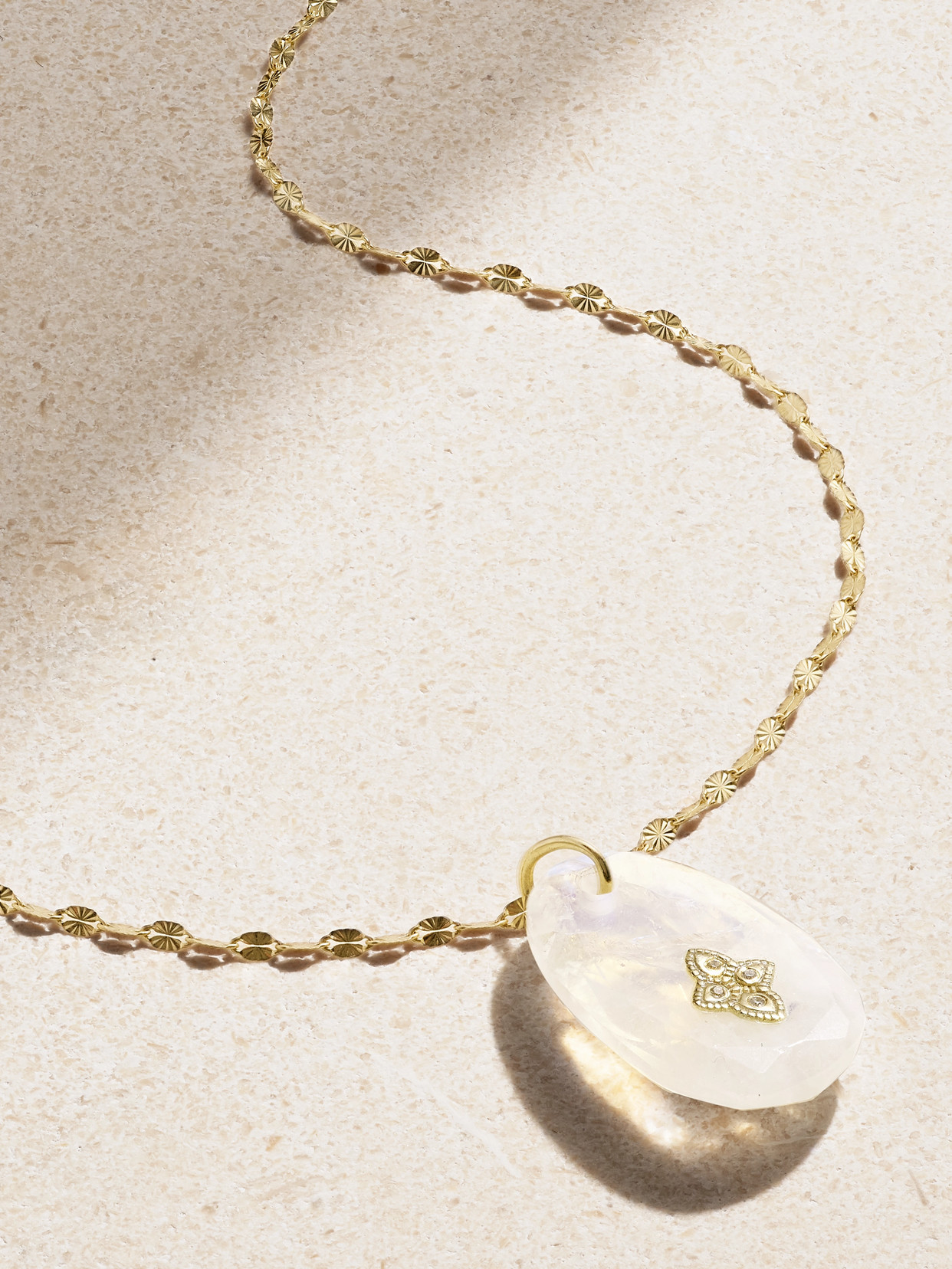 Pascale Monvoisin - Gaia N°1 Collier 9-karat Gold, Moonstone And Diamond Necklace - One size