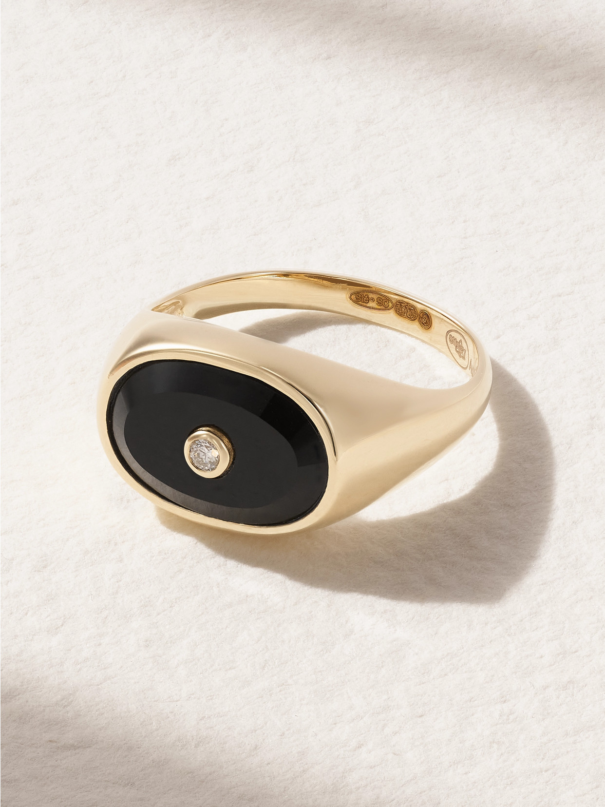 Pascale Monvoisin Orso 9-karat Gold, Onyx And Diamond Ring