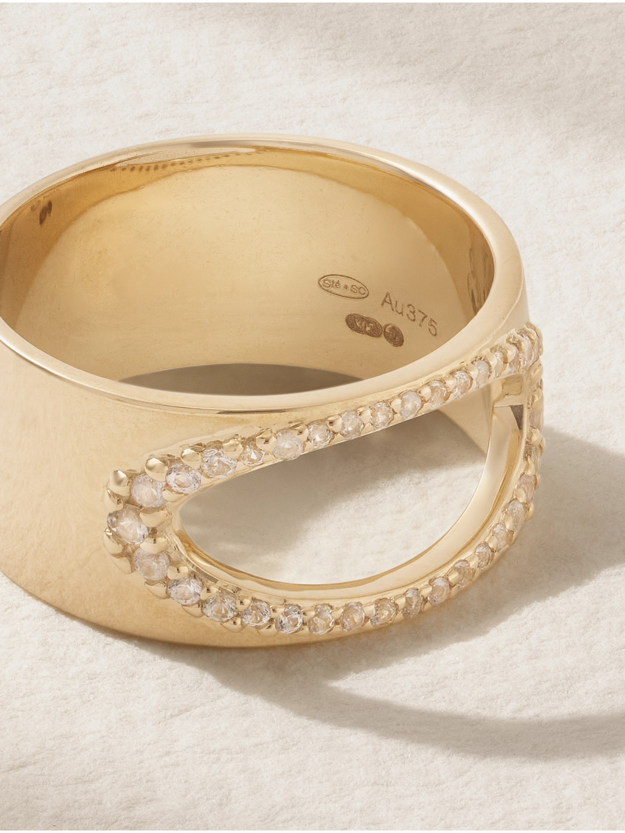 Pascale Monvoisin Gigi 9-karat Gold Sapphire Ring In Gold