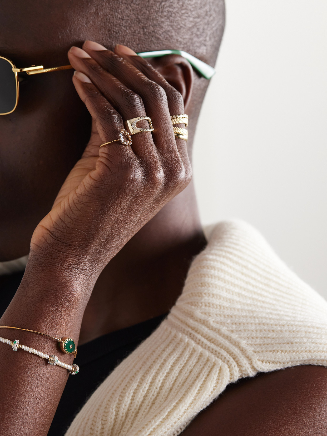 Pascale Monvoisin Gigi 9-karat Gold Sapphire Ring In Gold