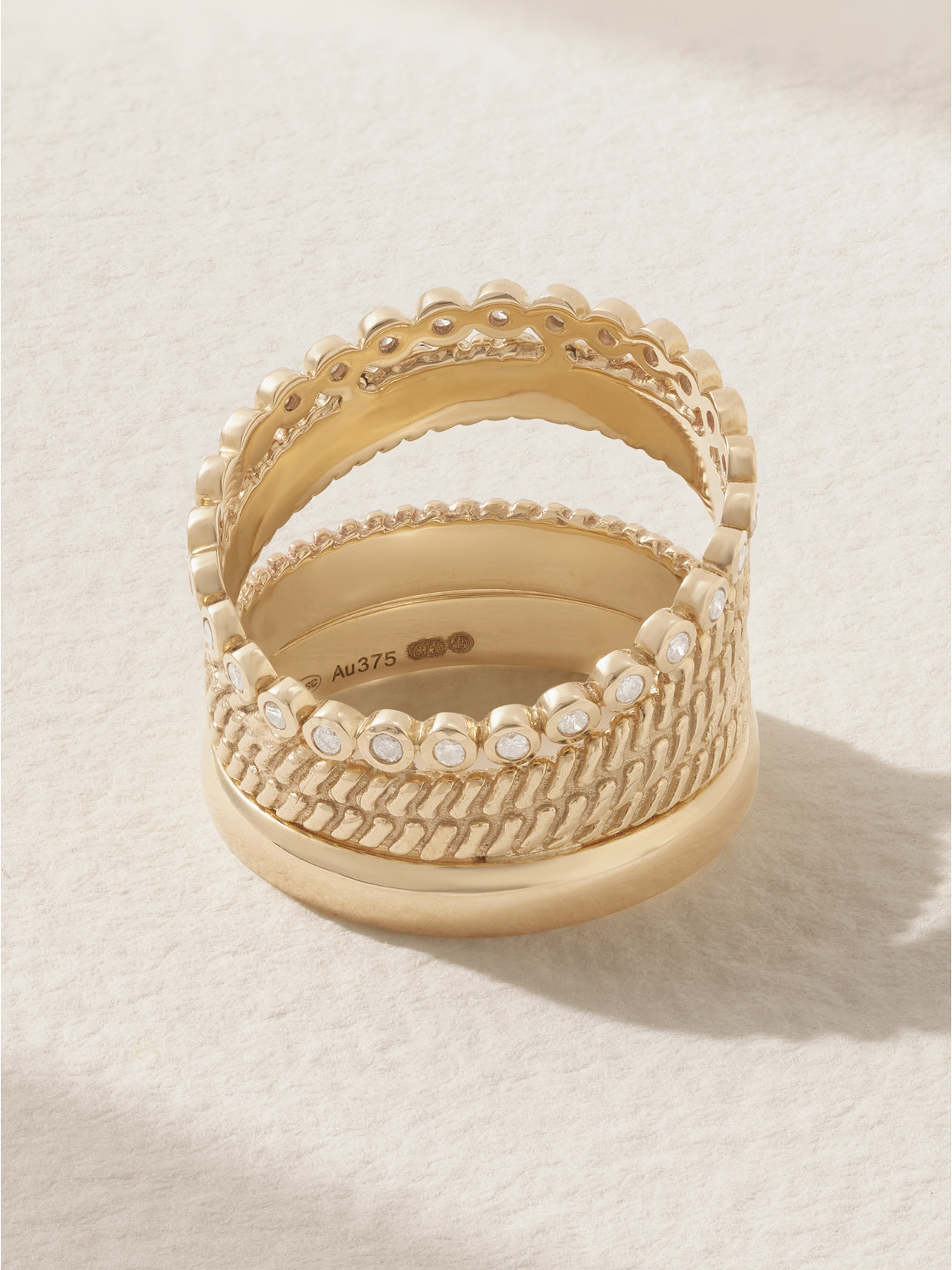 Shop Pascale Monvoisin Jil N°4 9-karat Gold Diamond Ring