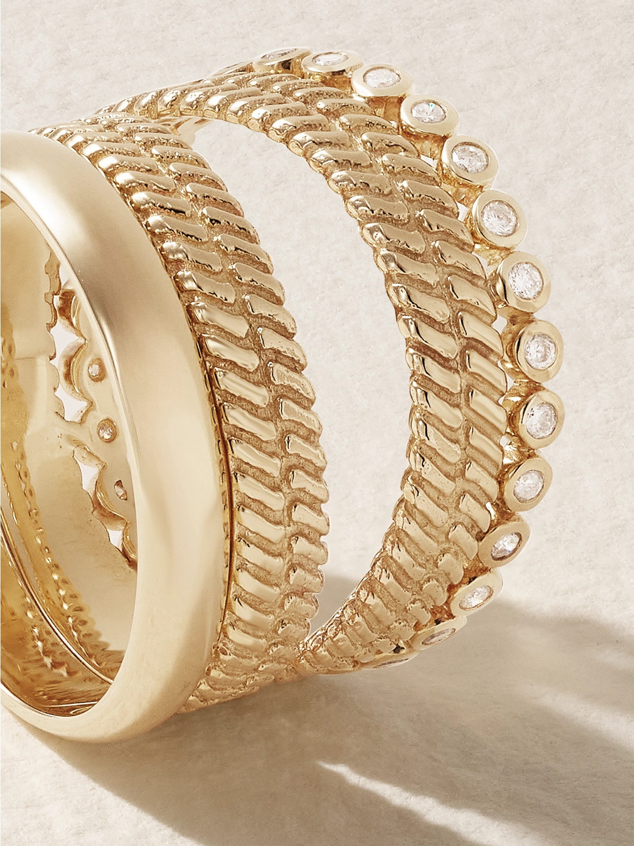 Pascale Monvoisin Jil N°4 9-karat Gold Diamond Ring In Gold